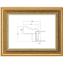 額額縁　油絵　アクリル絵　アンティーク 油絵額縁 8203/アンティークゴールド P8号（455×333mm） 前面UV
